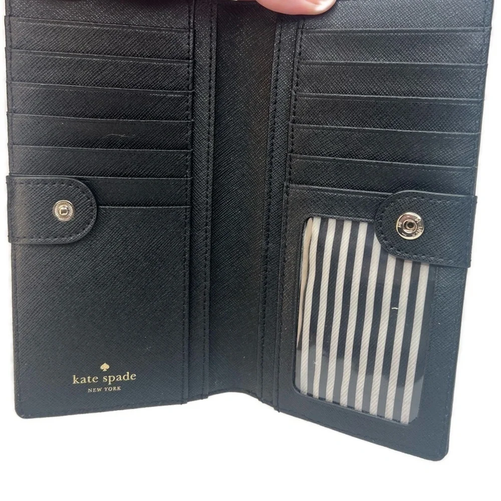 Kate Spade Make Magic Happen Rabbit Black Leather Rare Wallet